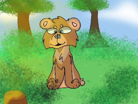 Bear/Landscape drawing