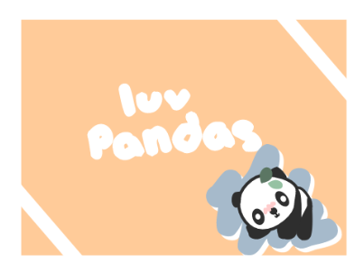 luv pandas; custom panda stickers