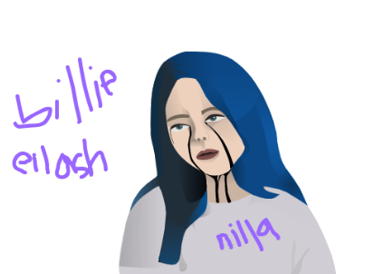 my drawing of billie eilish