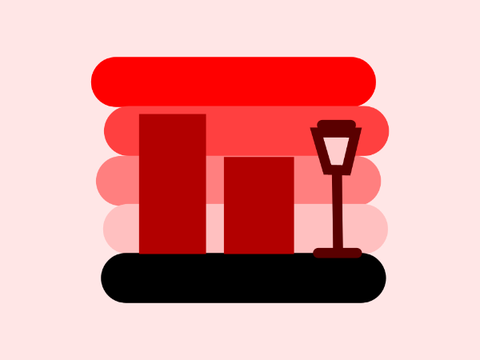 Red Twilight - Weekly Flat Art