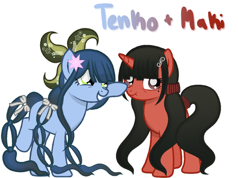 Tenko and Maki as Ponies (Danganronpa V3: Killing Harmony)