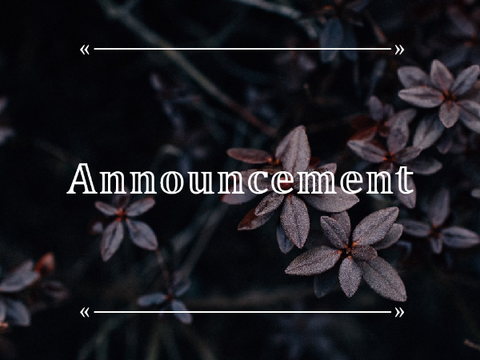 Announcement
