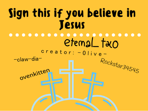 Sign this please if you are a christian! 