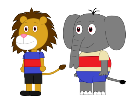 [OLD] Silentnight OCs: Lenny Lion and Ernie Elephant