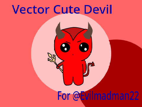 Vector Cute Devil - for @Evilmadman22