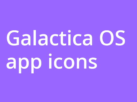Galactica OS app icons  