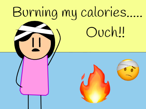  Burning my calories.....Ouch!!