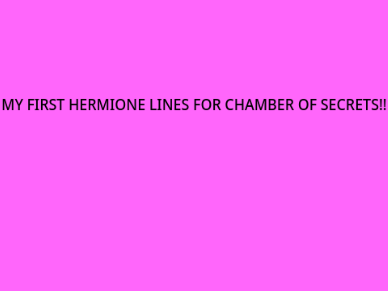 Hermione lines for chamber of secrets: At Flourish and Blotts