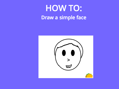 How to draw a simple face