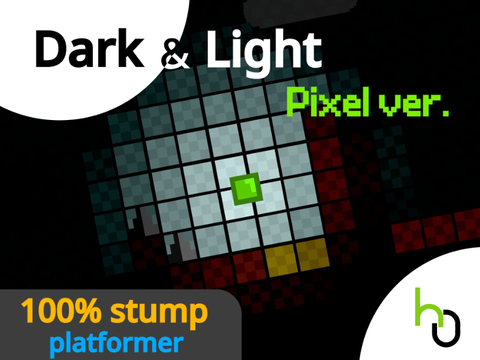 Dark&Light  - pixel ver -  ◆100%stamp platformer◆                       #games
