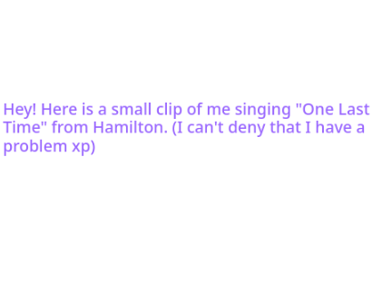 My Audition || One Last Time
