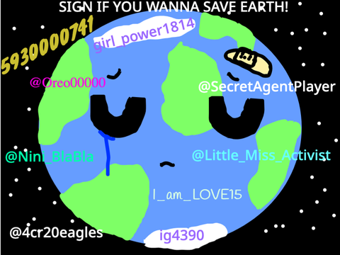 Sign if you wanna save Earth! remix this!!! remix