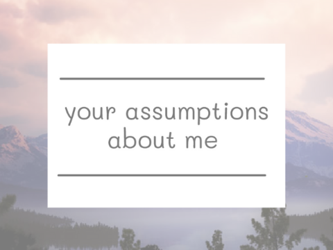 your assumptions about me!