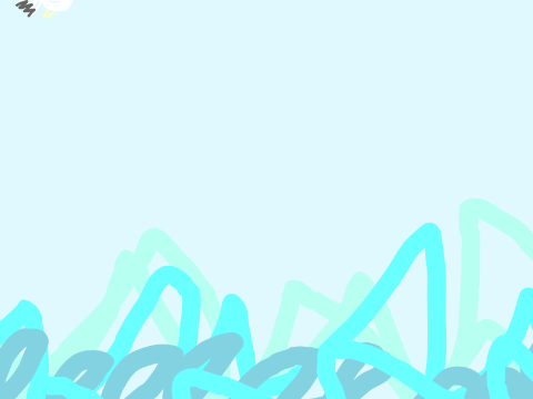 gull at sea