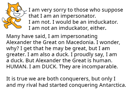I am not impersonating. 