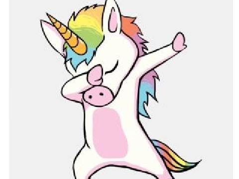 dabbing unicorn