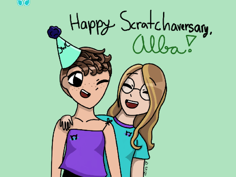 Happy Scratchaversary, Alba!!!!!