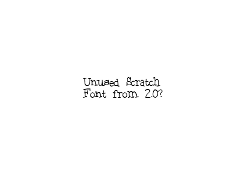 Secret Scratch Font from Scratch 2.0