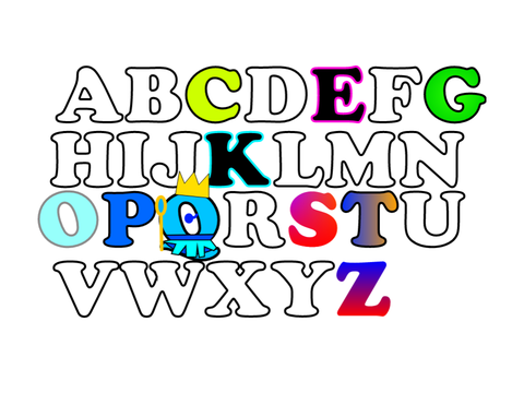 I filled the lowercase letters e, g, o, p, q and z like the uppercase ones. remix