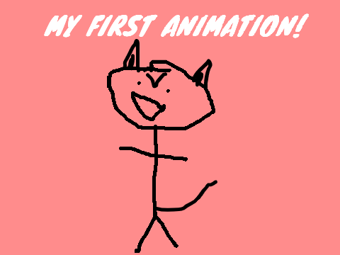 My first animation!: The cat scratch wave (and a little tail dancing)