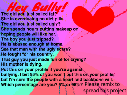 Help Stop Bullying. Please remix this remix remix