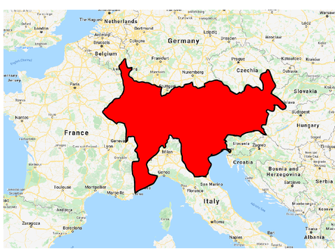 Remix and change Switzerlands borders. remix