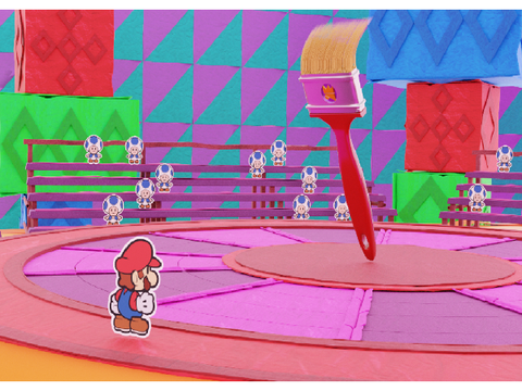 Paper Mario The Origami king Fan Art (Paint brush boss)