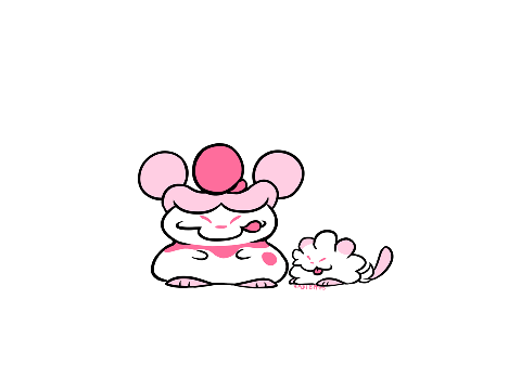Slurpuff and Swirlix
