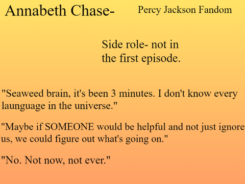 When Fandoms Collide- Audition Annabeth