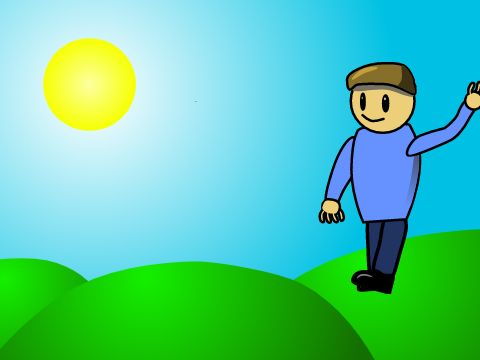 person with background