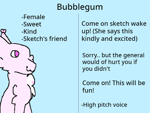 -Sketch- Audition for Bubblegum