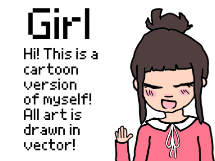I drew myself as cartoon!!