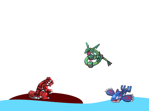 Groudon vs Kyogre Vs Rayquaza Animation