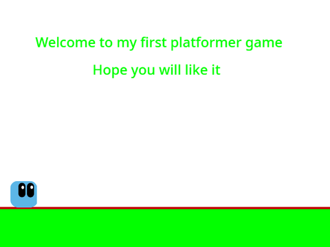 My first platformer game