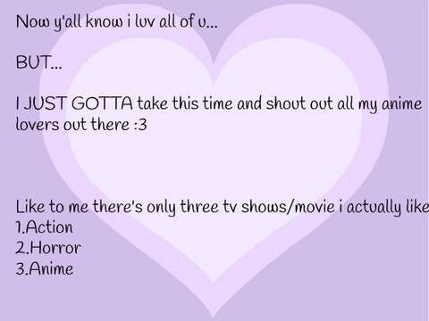 Shout out to my anime lovers!