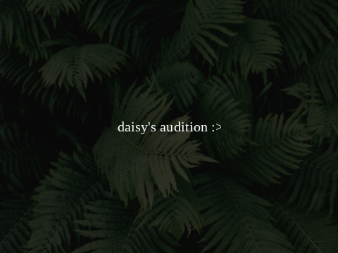 my audition :>