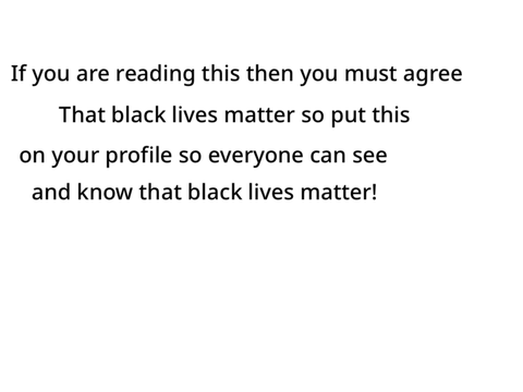 Black lives matter