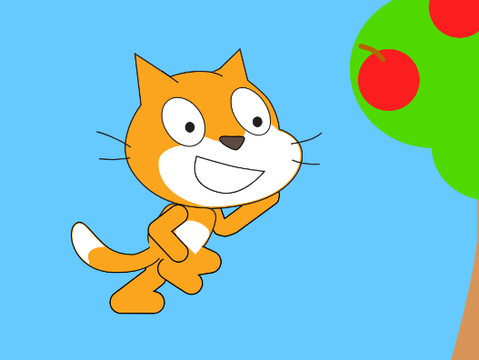 Cat Getting Apple