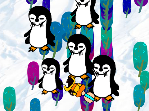 Penguin Sledding Avatar The Last Airbender