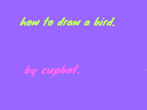 how to draw a bird.