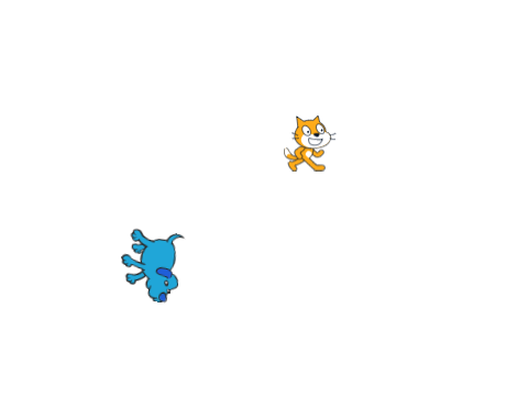 cat dog chase
