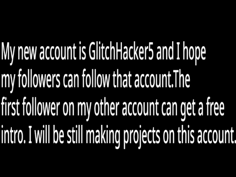 New Account!
