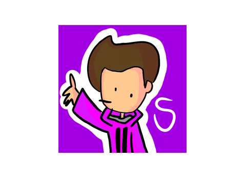 Pink hoodie man