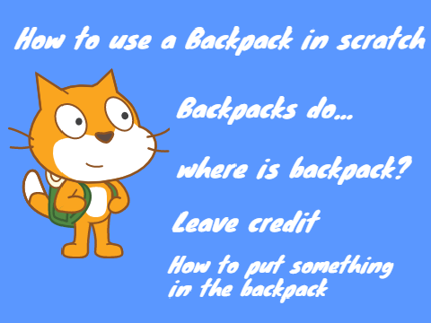 How to use a Backpack in scratch
