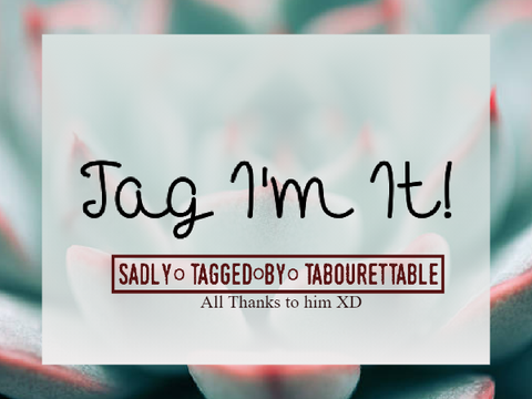 Tag I'm It! Tagged by @Tabourettable, sad.. :<