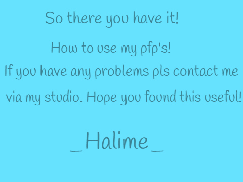 How to use my pfps:D