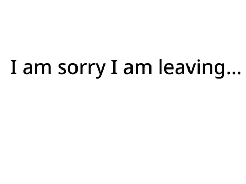 I am sorry