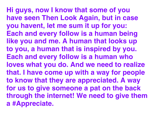 #Appreciate