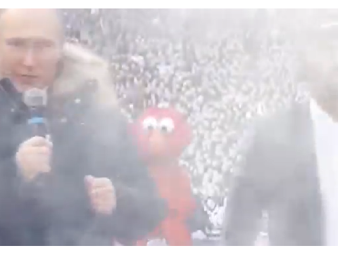 Elmo is gonna dance for the mother land