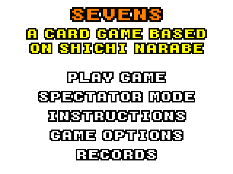 Sevens (Shichi Narabe Card Game)